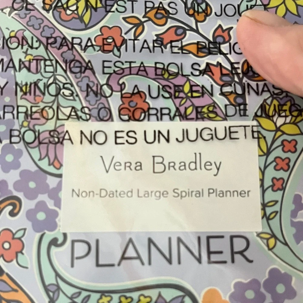 Vera Bradley Maddalena Lavender Paisley Large Planner